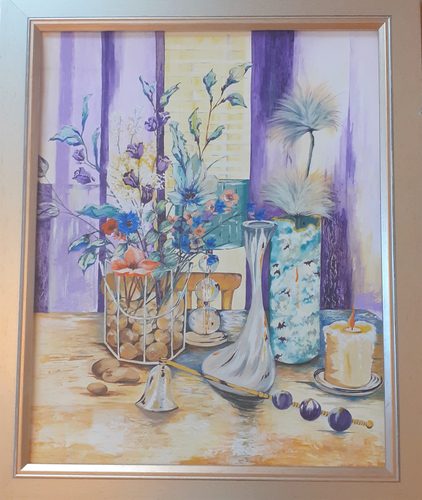 Maggie. Still life, acrylic.